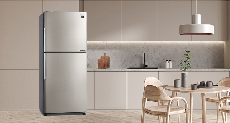 Tủ lạnh Sharp Inverter 471 lít SJ-XP500AE-SL cửa tủ thép