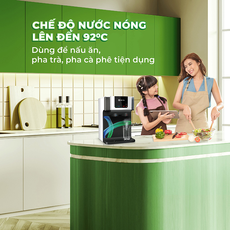 Máy lọc nước RO có nóng A.O.Smith ECO-AOC75PUR 2 vòi 3 chế độ