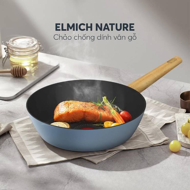  Chảo chống dính vân gỗ Elmich Nature EL-5947MG24 24cm