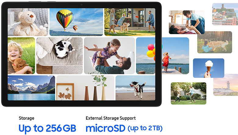 Máy tính bảng Samsung Galaxy Tab A11+ 5G 6GB/128GB Xám hỗ trợ thẻ nhớ 2TB