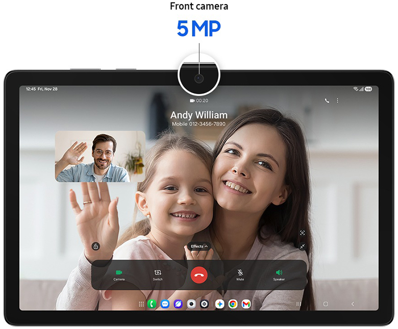 Máy tính bảng Samsung Galaxy Tab A11+ 5G camera trước 5mp