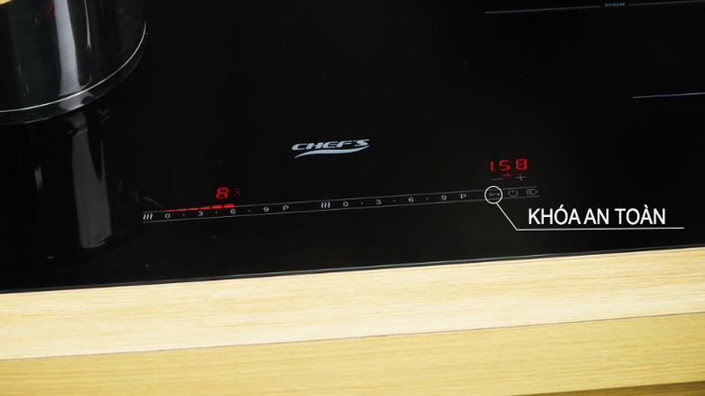 Bếp từ Chef’s với khóa an toàn cho trẻ em