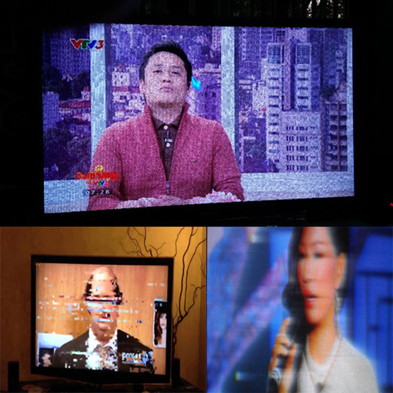 Tivi bị lỗi màn hình do bị nhiễu mờ