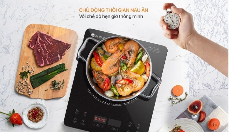 Bếp từ Elmich tính năng hẹn giờ