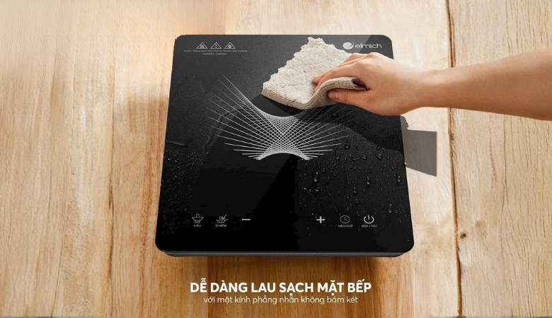 Bếp từ Elmich dễ dàng vệ sinh