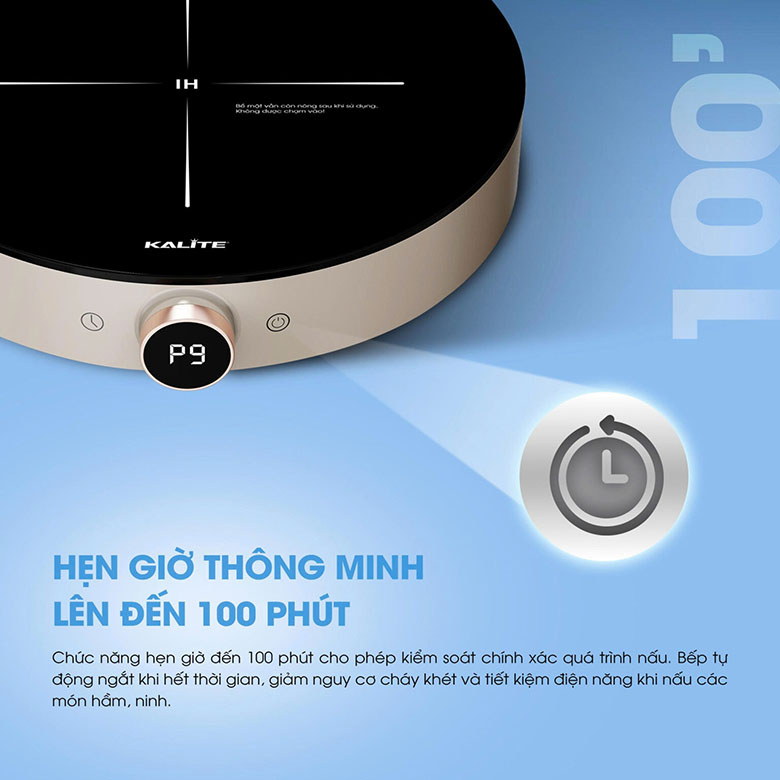 Hẹn giờ đến 100 phút - Bếp từ đơn Kalite Power S8