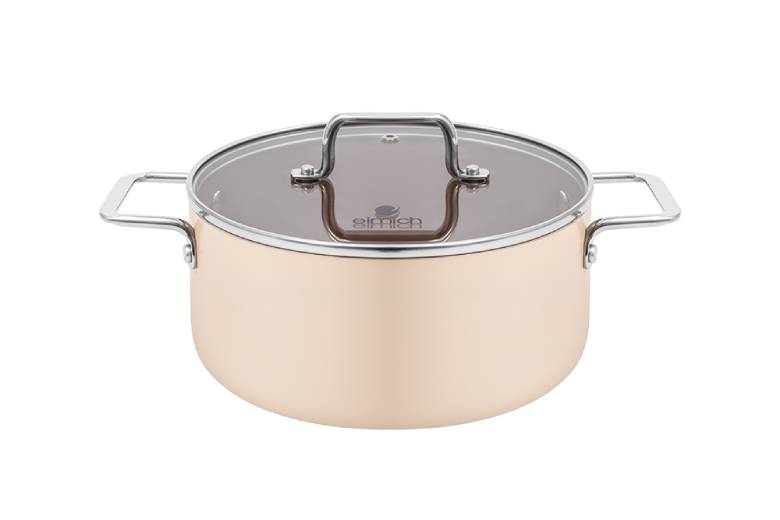 Bộ nồi chống dính Ceramic Elmich Mocha EL5246MC01 - Thiết kế trẻ trung, dễ làm sạch