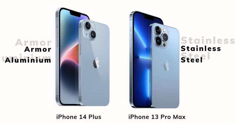 So sánh iPhone 14 Plus & iPhone 13 Pro Max - Thiết kế