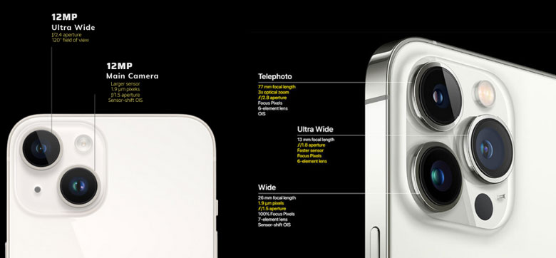 So sánh iPhone 14 Plus & iPhone 13 Pro Max - Camera nhiều cải tiến