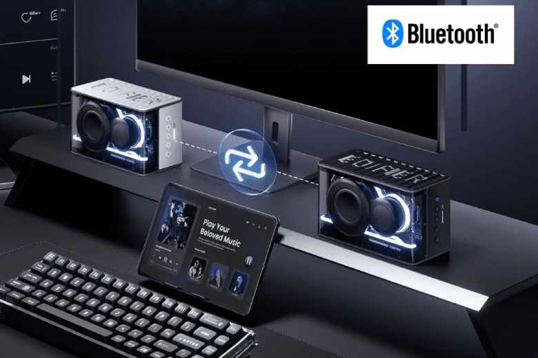  Loa Edifier Bluetooth QD25 trắng - Ghép đôi stereo và kết nối đa thiết bị