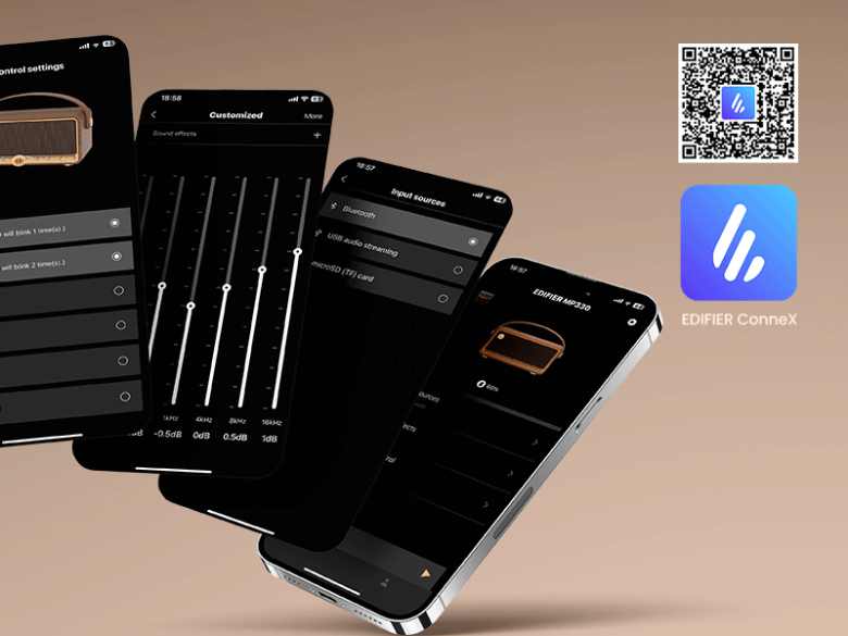  Loa Edifier mini di động MP330 trắng ngà voi - Điều khiển tiện lợi với ứng dụng Edifier ConneX