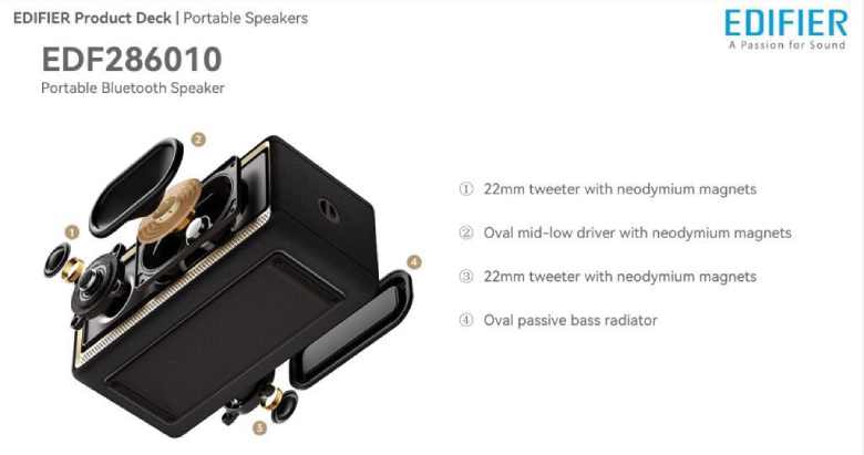 Loa Edifier di động Edifier ES60 đen - Chất lượng âm thanh chuẩn