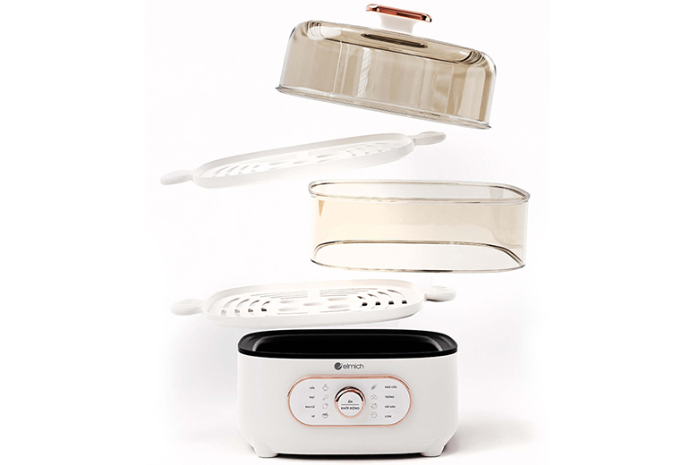 Chất liệu bền bỉ - Nồi lẩu hấp điện 2 tầng Elmich EDA-2111