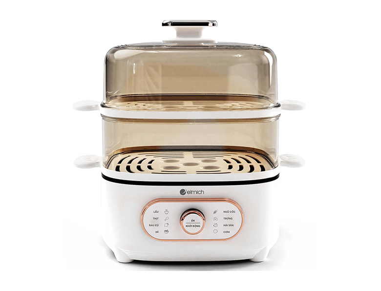 Thiết kế 2 tầng thông minh - Nồi lẩu hấp điện 2 tầng Elmich EDA-2111