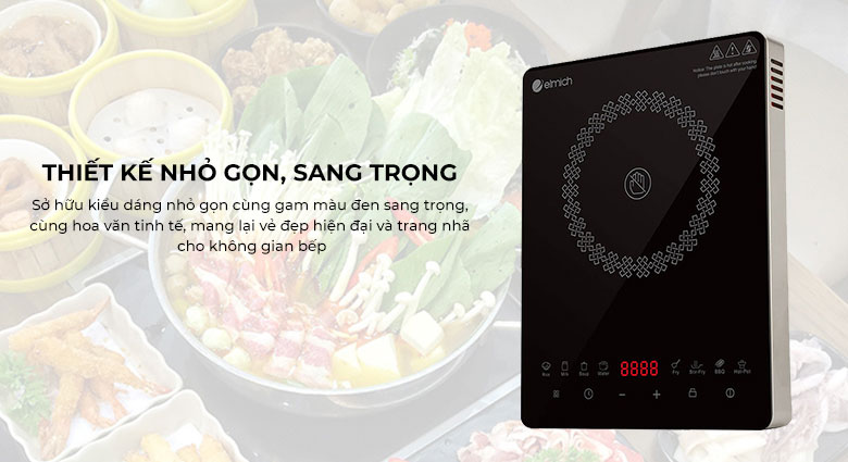 Bếp hồng ngoại đơn Elmich đặt dương thiết kế nhỏ gọn