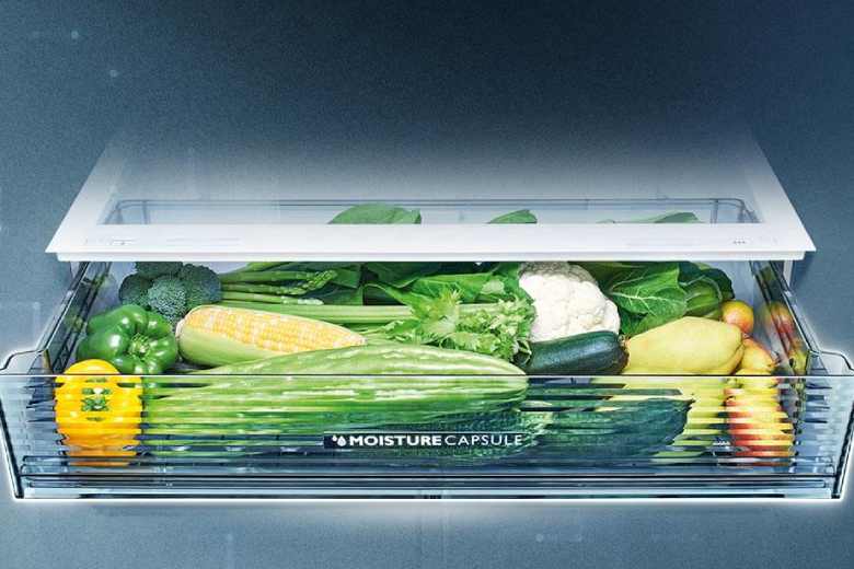 Tủ lạnh Multi Door Sharp Inverter 572 lít SJ-FXP650VG-SL - Ngăn rau củ Moisture Capsule