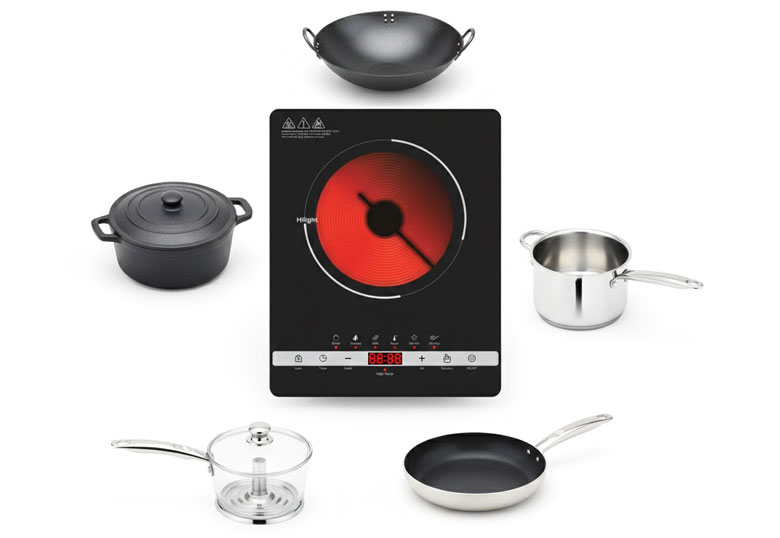 Bếp hồng ngoại dùng được tất cả các loại nồi chảo