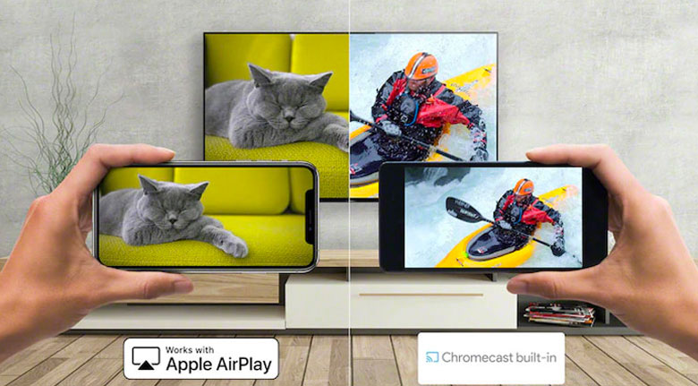 Đánh giá Tivi Sony 55X75k: Chiếu điện thoại lên tivi