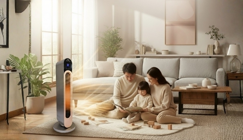 Lưu ý khi sử dụng quạt sưởi nên để 22 dến 25 độ C