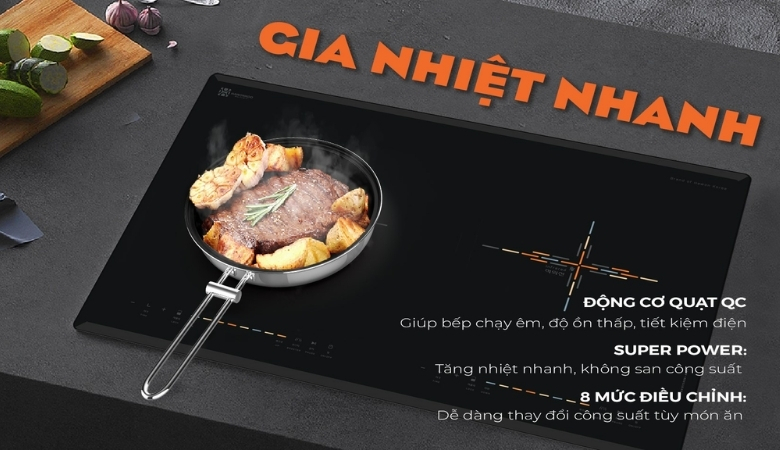 Bếp từ Hawonkoo có khả năng gia nhiệt nhanh chóng