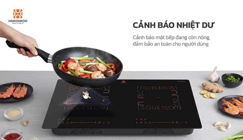 Bếp từ Hawonkoo nhiều tính năng an toàn