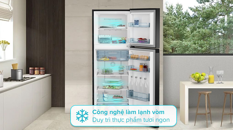Công nghệ làm lạnh vòng cung - Tủ lạnh Hitachi Inverter 240 lít HRTN5255MFUVN