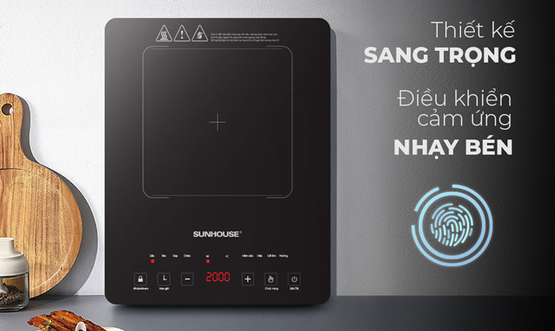 Bếp hồng ngoại đơn Sunhouse thiết kế nhỏ gọn