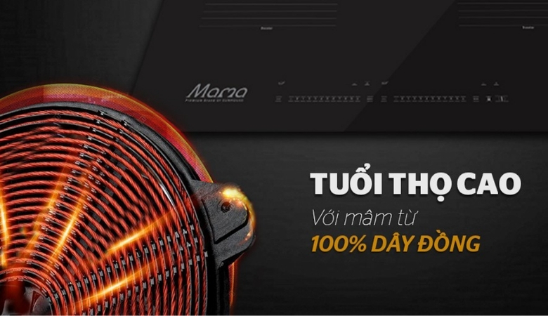 Mâm từ bếp từ Sunhouse làm bằng đồng nguyên chất