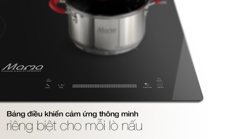 Bảng điều khiển bếp từ Sunhouse cảm ứng mượt mà
