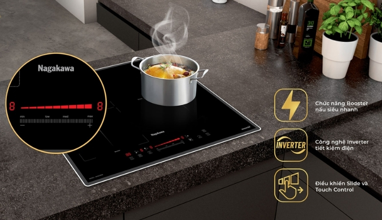 Bếp từ Nagakawa bảng điều khiển cảm ứng