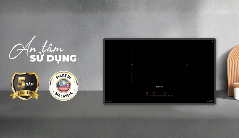 Bếp từ Nagakawa bảo hành lâu giúp an tâm khi sử dụng