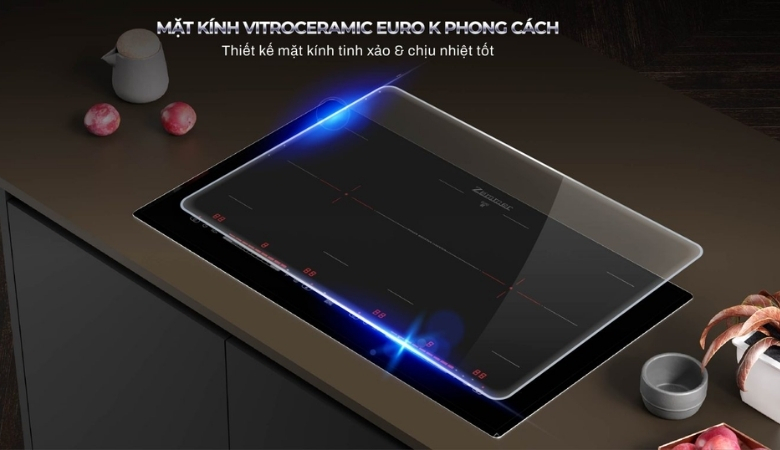 Bếp từ Zemmer có mặt kính chịu nhiệt tốt