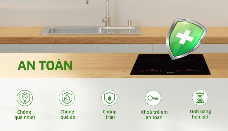 Bếp từ Kangaroo an toàn khi sử dụng