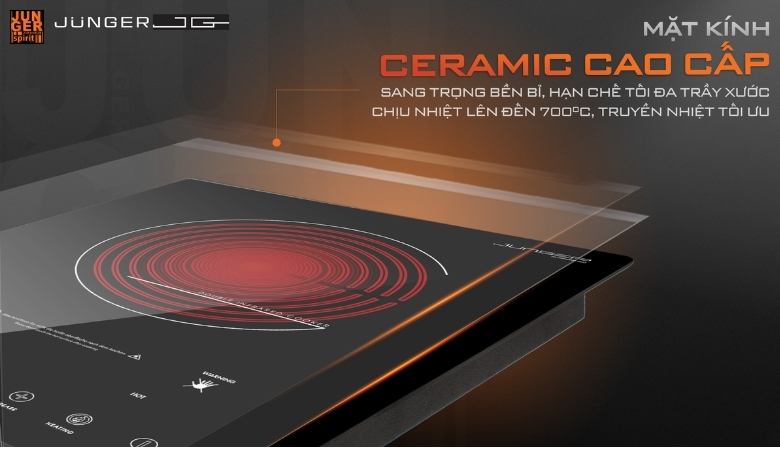 Mặc kính bếp hồng ngoại Junger