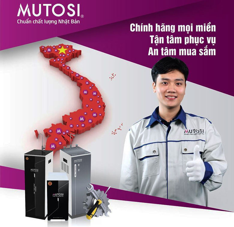 Máy lọc nước Mutosi bảo hành chính hãng toàn quốc