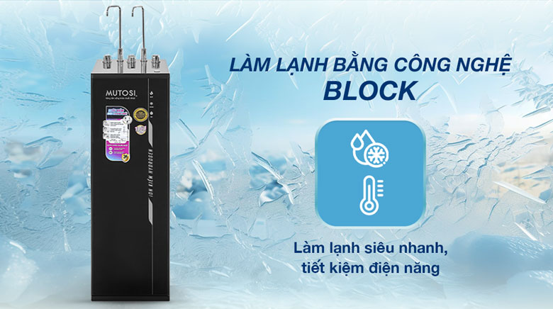 Máy lọc nước Mutosi làm lạnh bằng block