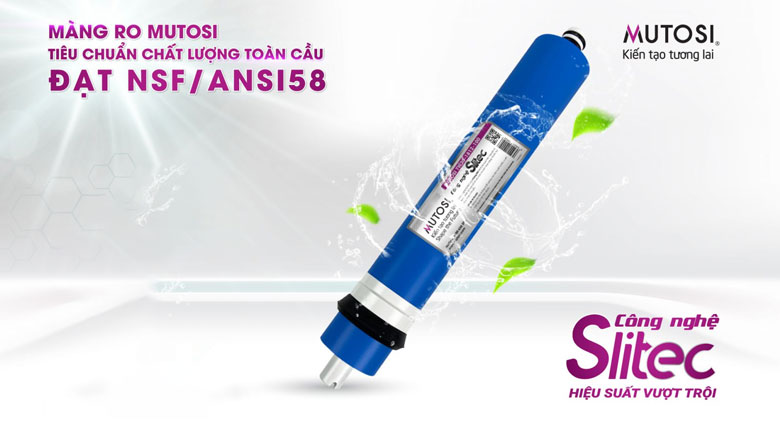 Máy lọc nước Mutosi với công nghệ Slitec RO hiệu suất cao