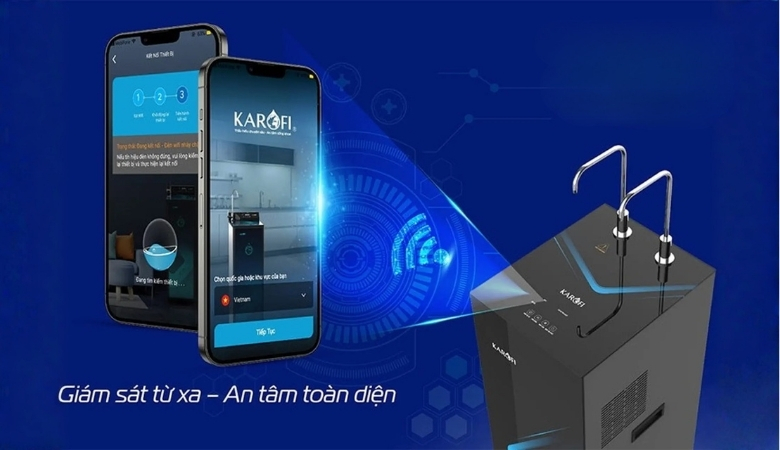 Máy lọc nước hiện đại có tính năng kết nối smart phone