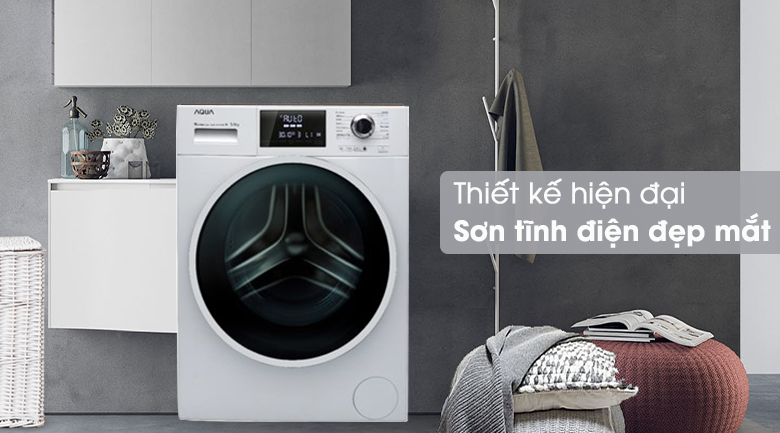 Máy giặt 9 kg Aqua Inverter AQD-D900F W lồng ngang