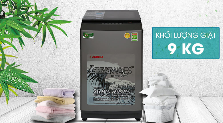 Máy giặt 9kg Toshiba AW-K1005FV(SG) lồng đứng