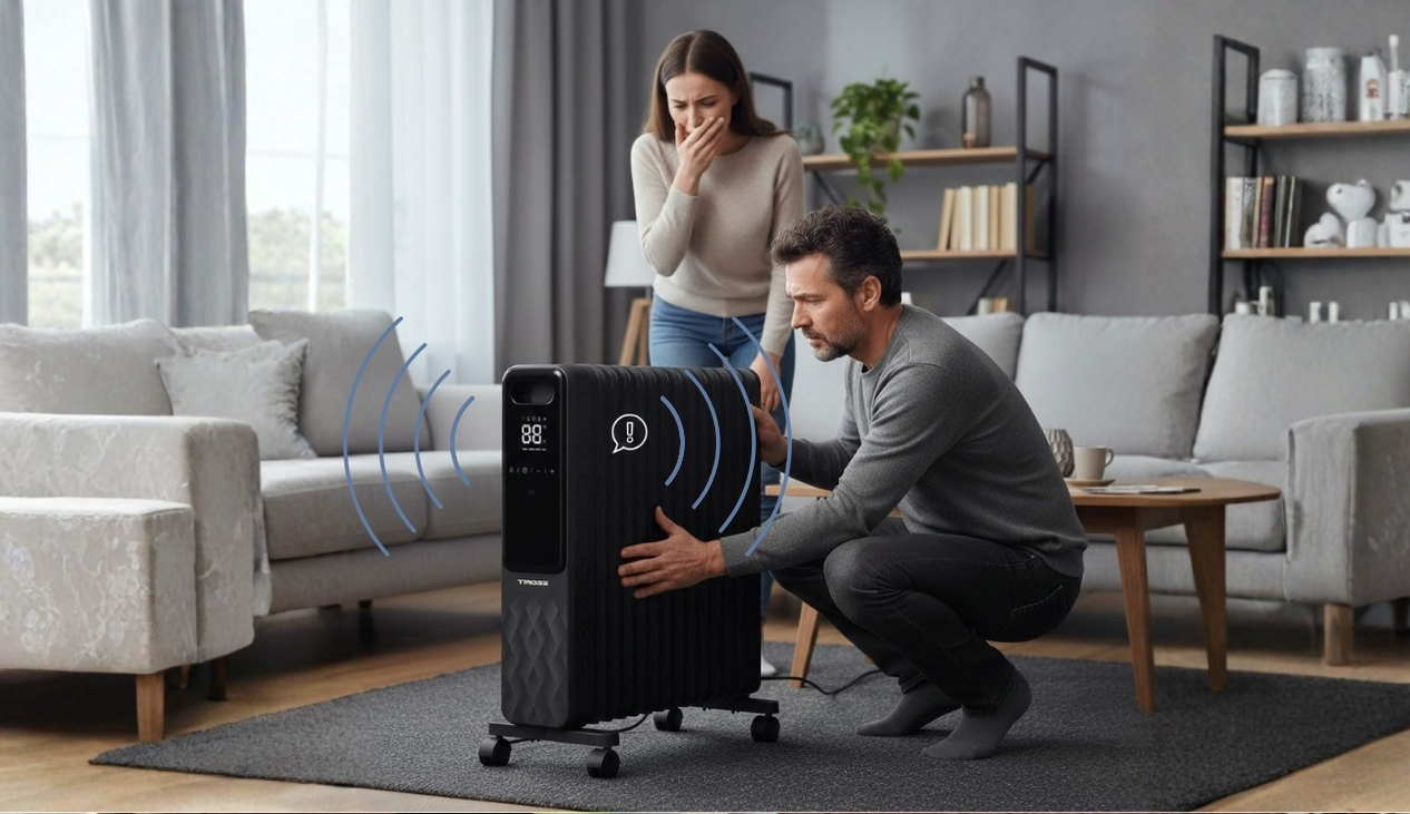 Máy sưởi dầu kêu lạch cạch do các bộ phận bên trong bị hỏng