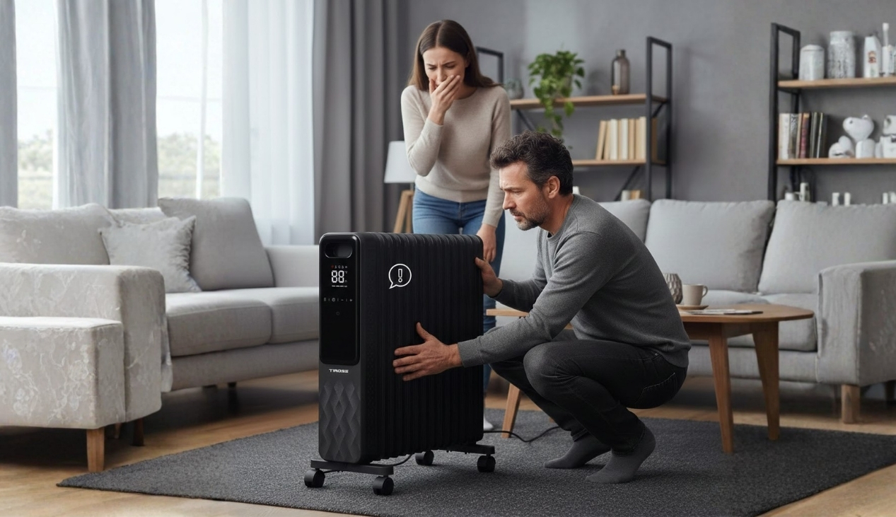 Máy sưởi dầu có mùi khét cần vệ sinh định kỳ