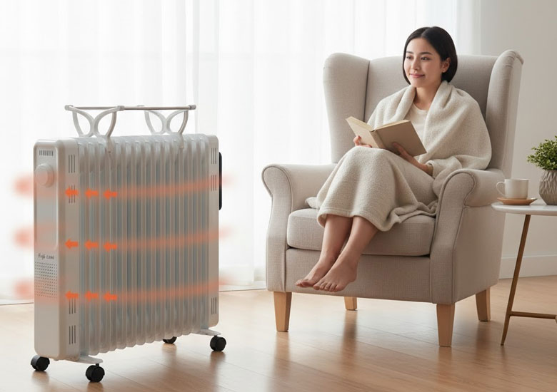 Máy sưởi dầu có cần thay dầu không - Dầu truyền nhiệt lan tỏa làm ấm không gian