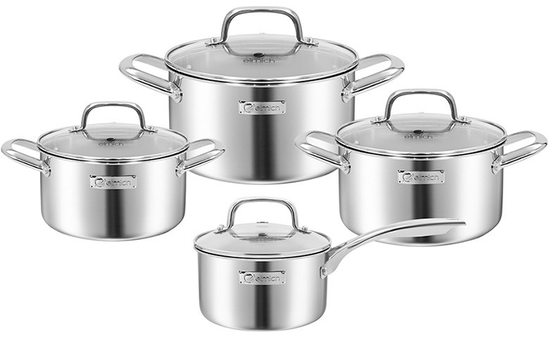Bộ nồi inox cao cấp đáy liền EL2485IN01