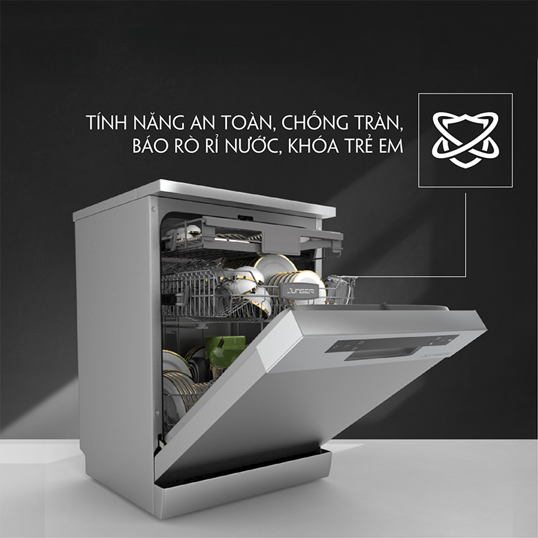 Trang bị hệ thống tiện lợi - Máy rửa bát đĩa Junger DWJ-600