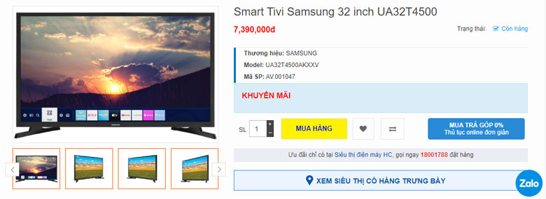 TV Samsung UA32T4500 đánh giá khách quan từ người dùng