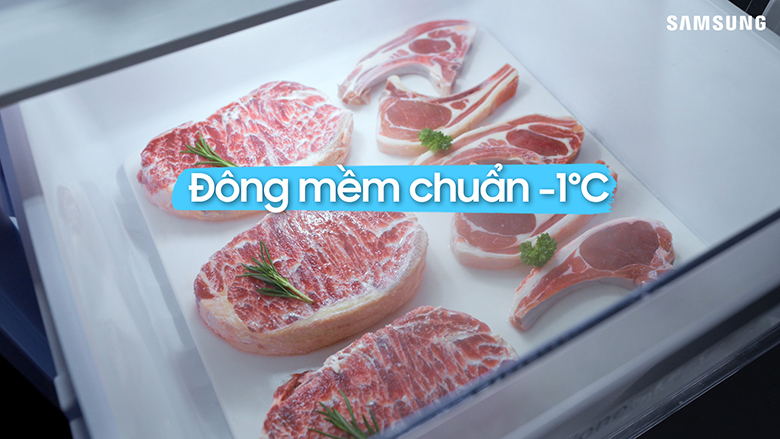 nhiệt độ chuẩn -1 độ C thực phẩm tươi sống sẽ không bị đông đá