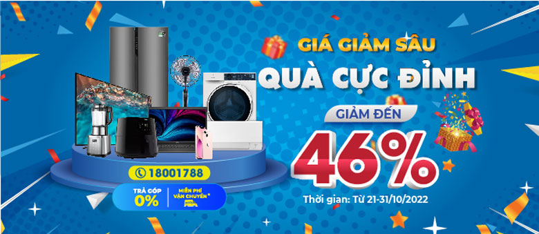 Giá Giảm Sâu Quà Cực Đỉnh - Giảm tới 46% - Trả góp lãi suất 0đ
