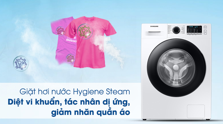 Máy giặt samsung WW10TA046AE SV  công nghệ giặt hơi nước Hygiene Steam