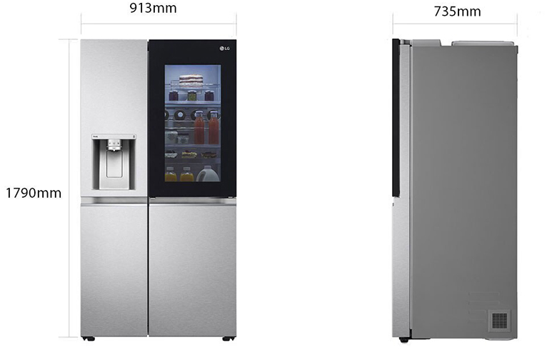 Kích thước tủ lạnh LG GR-X257JS